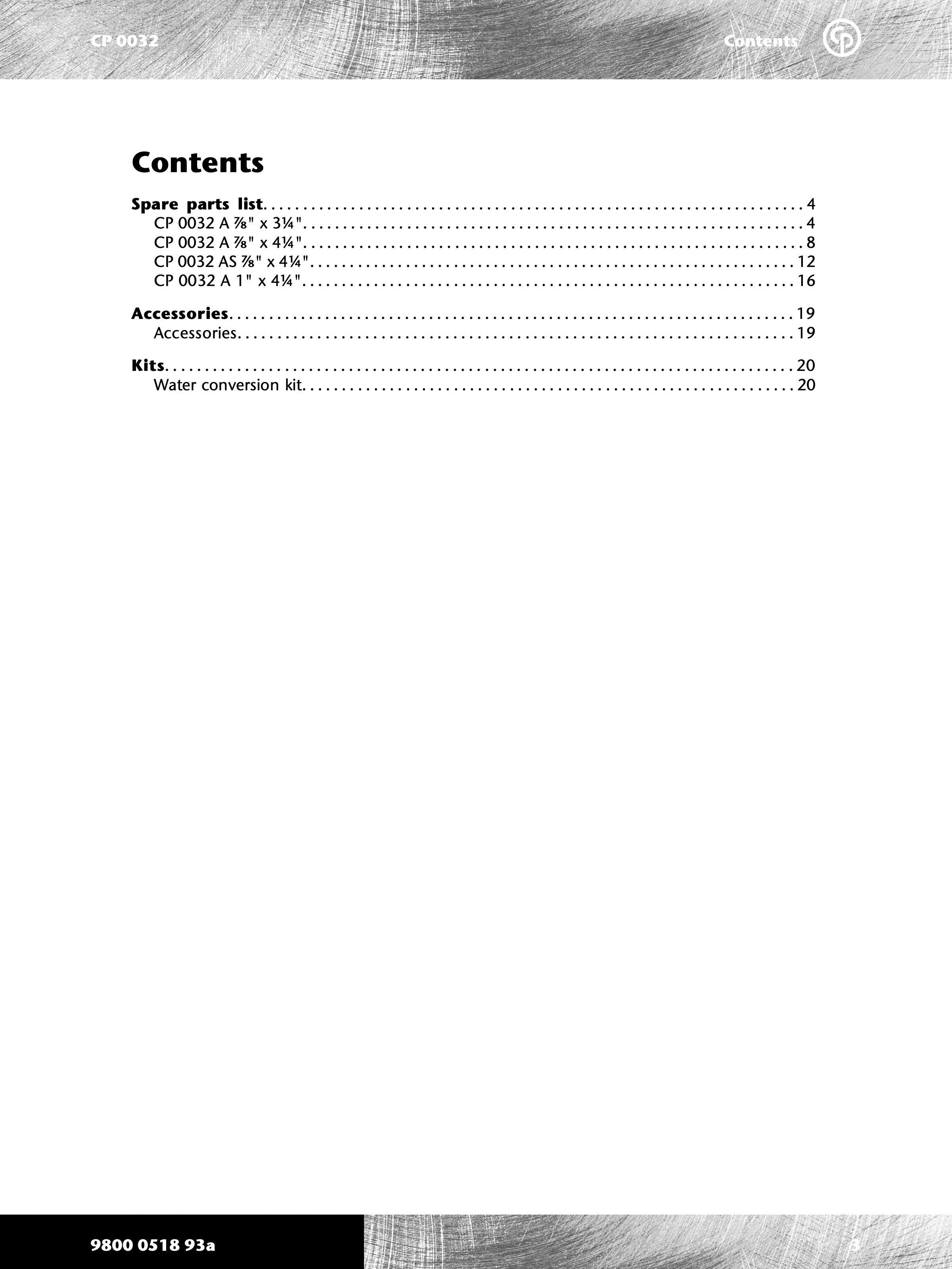 Chicago Pneumatic 0032 Series PDF page 3 of 24